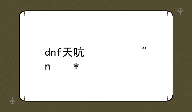 dnf天启者刷图加点