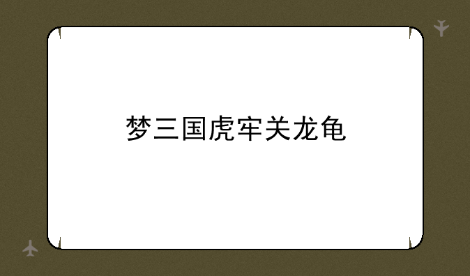 梦三国虎牢关龙龟