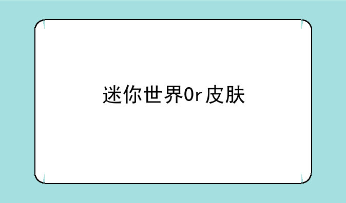 迷你世界0r皮肤