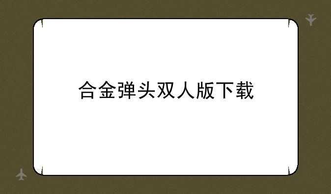 合金弹头双人版下载