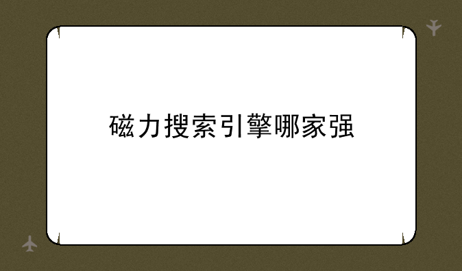 磁力搜索引擎哪家强