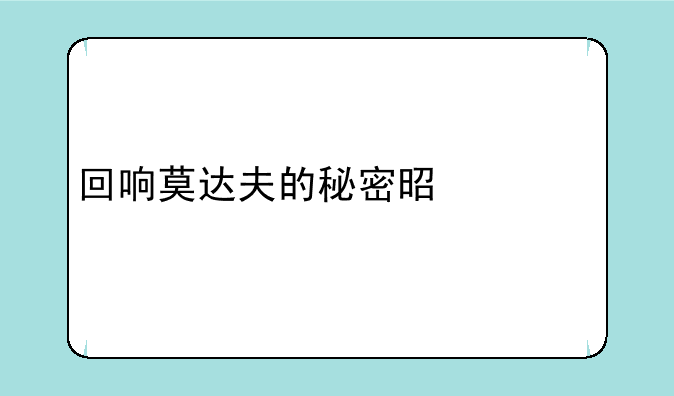 回响莫达夫的秘密是什么