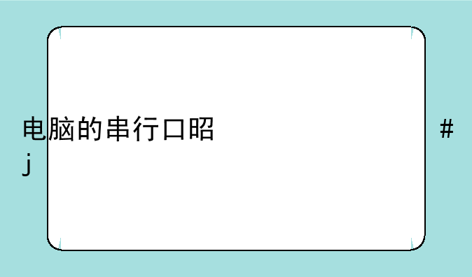 电脑的串行口是干什么的