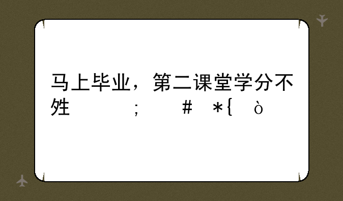 马上毕业，第二课堂学分不够怎么办？