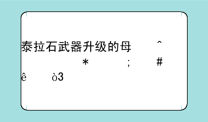 泰拉石武器升级的每日任务怎么没了，前几天还有的？