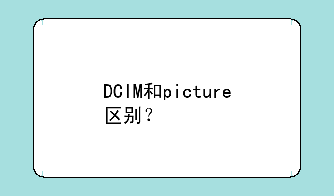 DCIM和picture区别？